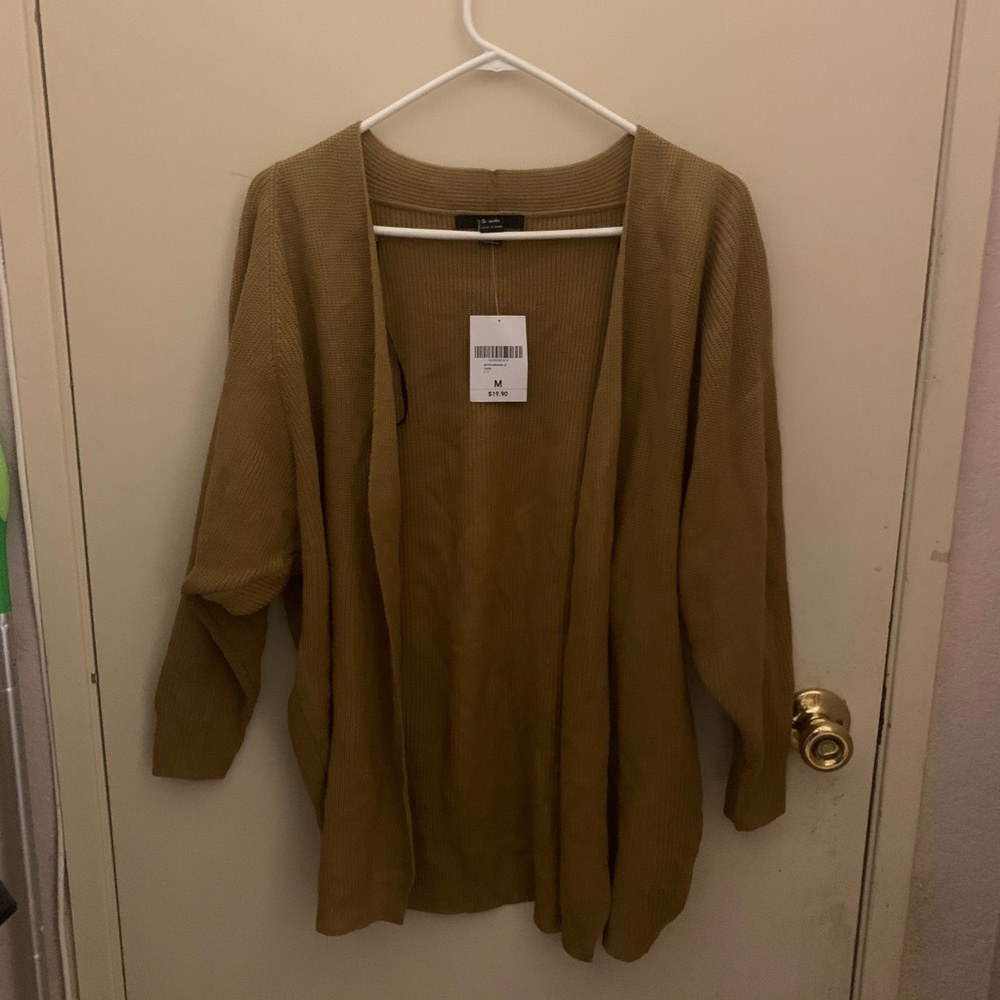 Forever 21 camel ribbed cardigan